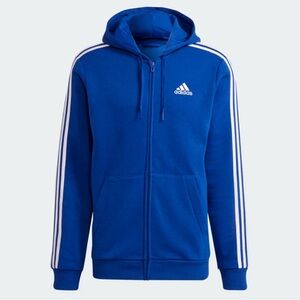 Adidas Essentials Fleece 3-Stripes Full-Zip Hoodie For Men H12181